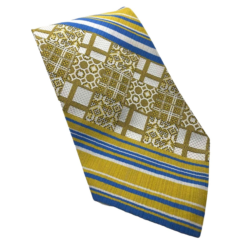 Vintage 70s Sears The Men's Store Geometric Fat Polyester GROOVY‎ Extra necktie